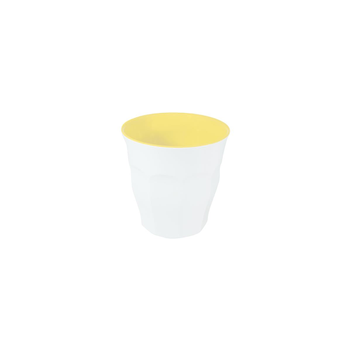 48643 - Jab Sorbet-Lemon/White Body Tumbler 90mm 300ml (Sold in sets of 6)