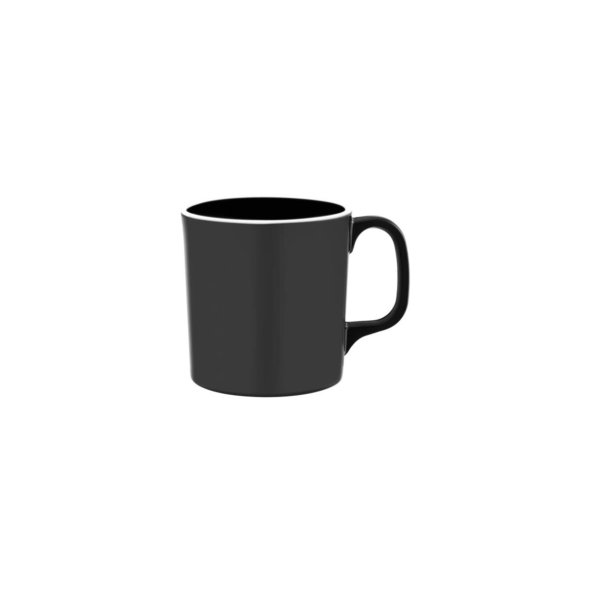 49948 - Jab Vintage Black/White Rim Enamel Look Mug 80x85mm (Sold in sets of 6)