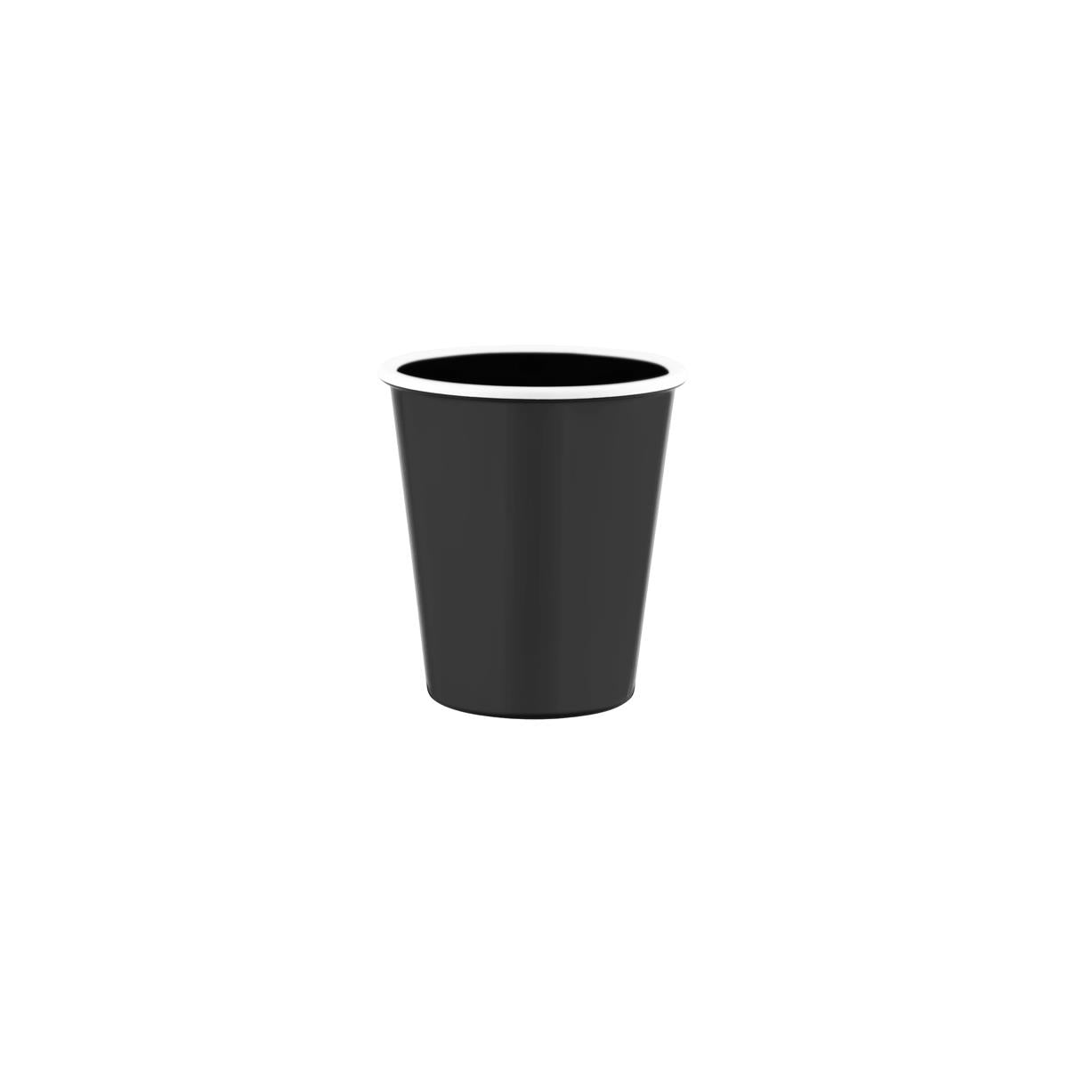 49949 - Jab Vintage Black/White Rim Enamel Look Tumbler 80x90mm (Sold in sets of 6)