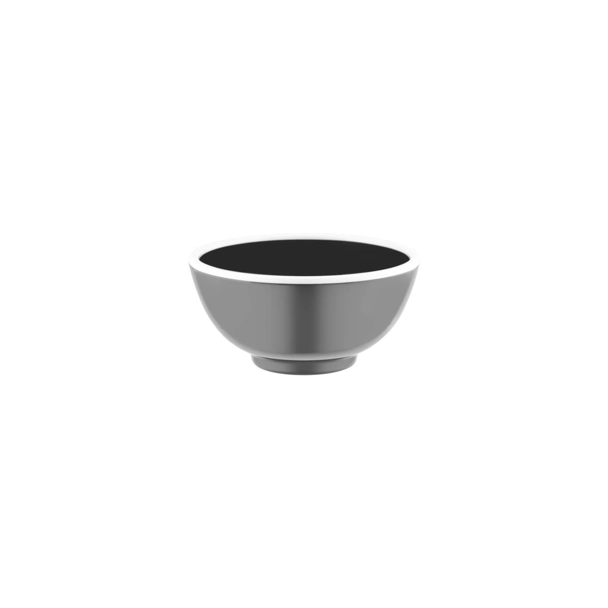 49965 - Jab Vintage Grey/White Rim Enamel Look Round Bowl (Set of 24) - Image 2