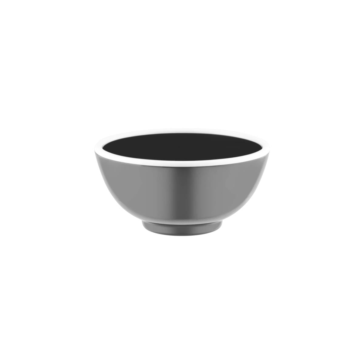 49965 - Jab Vintage Grey/White Rim Enamel Look Round Bowl (Set of 24) - Image 3