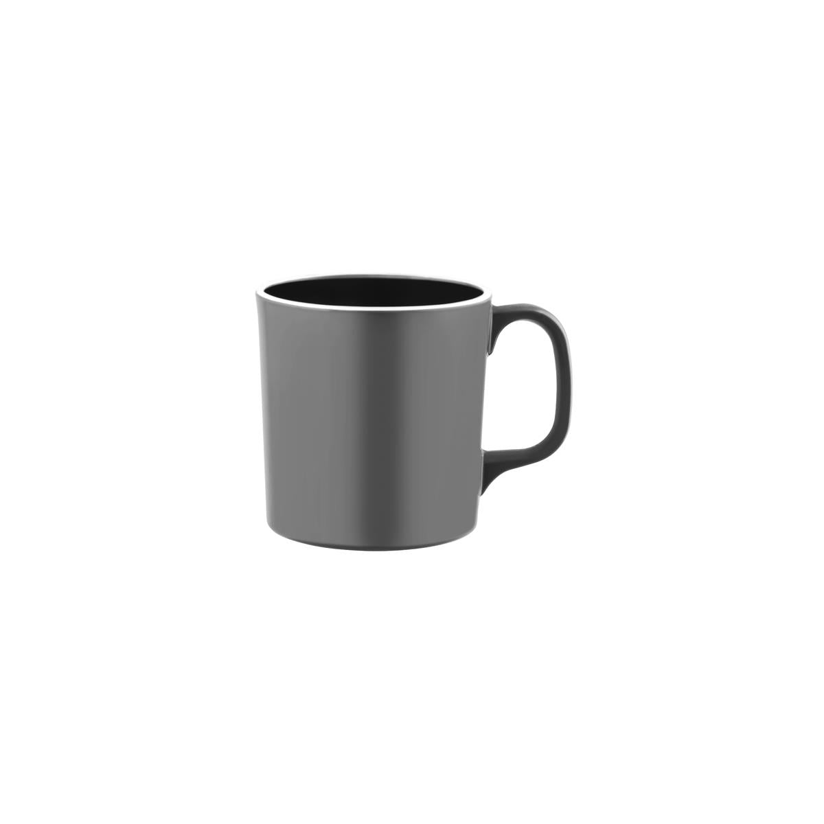 49968 - Jab Vintage Grey/White Rim Enamel Look Mug 80x85mm (Sold in sets of 6)