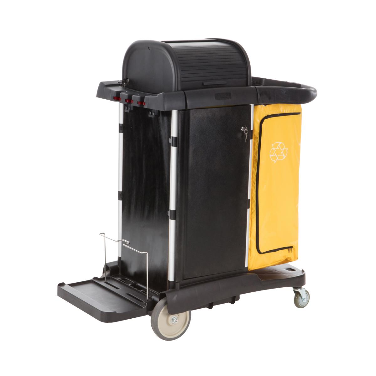 JW-CCED - Jiwins Luxury Cleaning Cart Black Pp 1212x575x1129mm