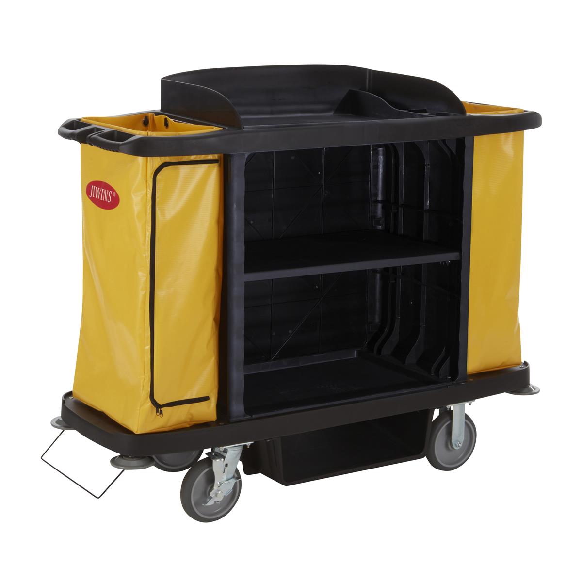 JW-HCC1 - Jiwins Housekeeping Cart Black Pp 1536x554x1252mm
