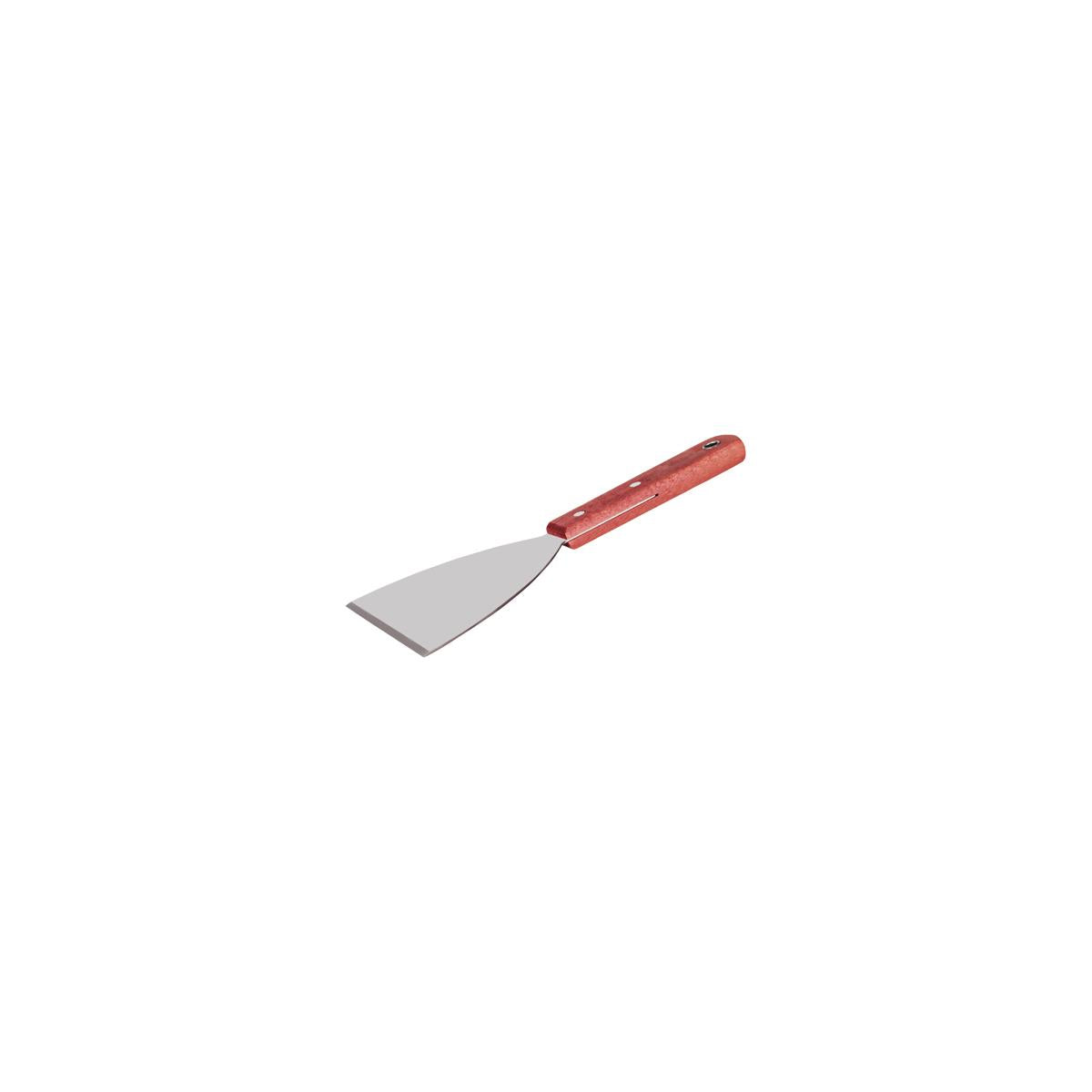 03015 - Chef Inox Grill Scraper 18/0 W/Wood Hdl 125X115X215Mm