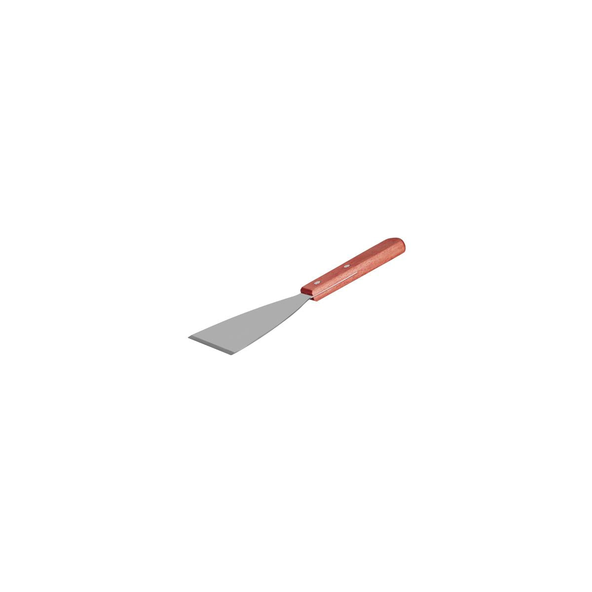 03028 - Chef Inox Pan Scraper 18/0 W/Wood Hdl 100X120X220Mm