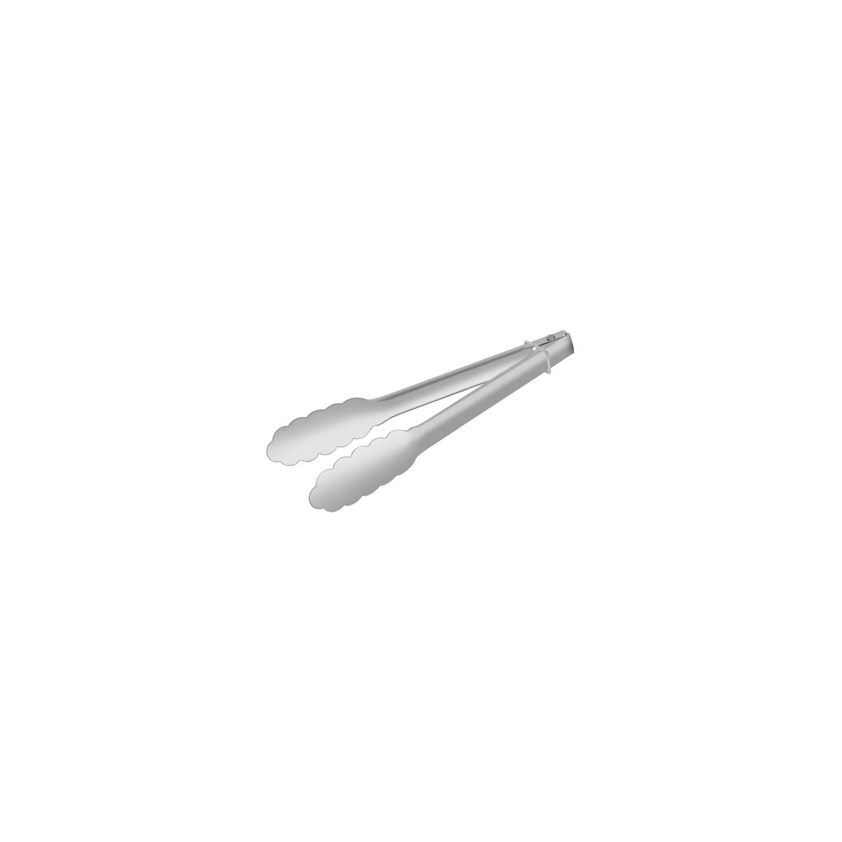 03064-C - Utility Tongs Stainless Steel with Clip by Chef Inox – Set of 12