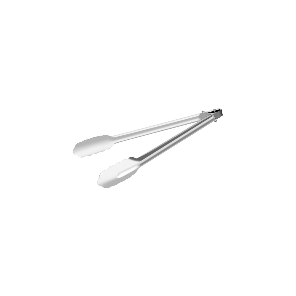 03074-C - Utility Tongs 300mm Stainless Steel with Clip by Chef Inox – Set of 12