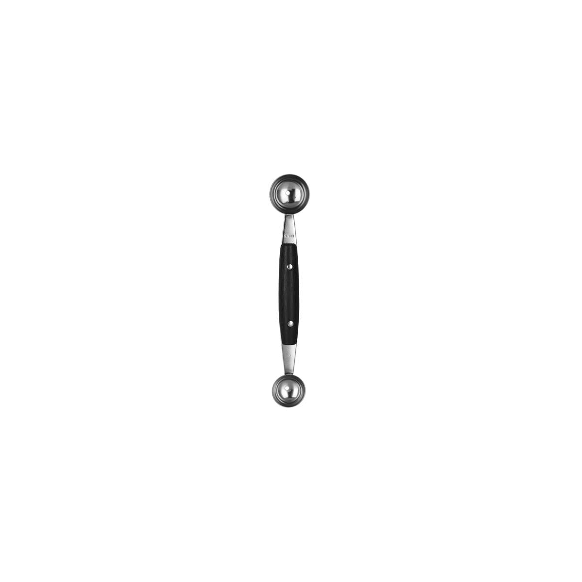 3178 - Double-Ended Melon Ballers 18/8 Stainless Steel with Wooden Handle by Chef Inox – Set of 12