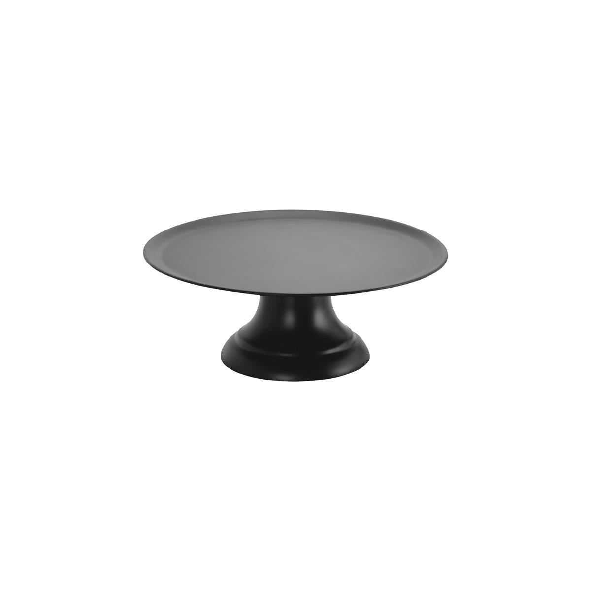 04150 - Chef Inox Cake Plate W/Stand Polycarbonate 297X110Mm Black