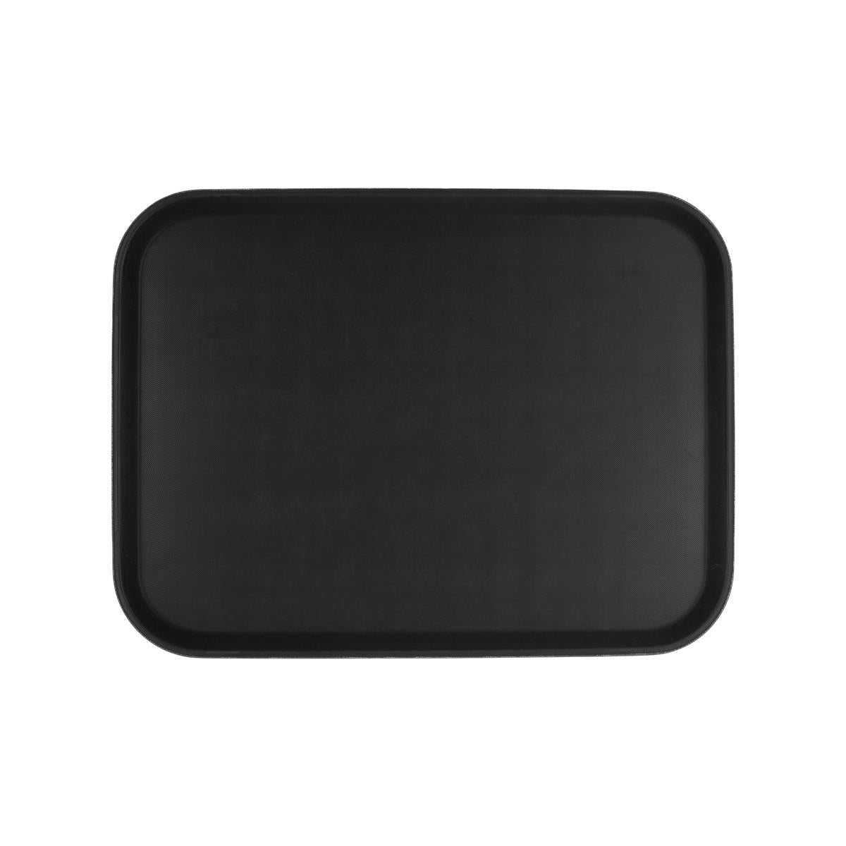 04298 - Chef Inox Rect Tray Non Slip Plastic 380X510Mm Black
