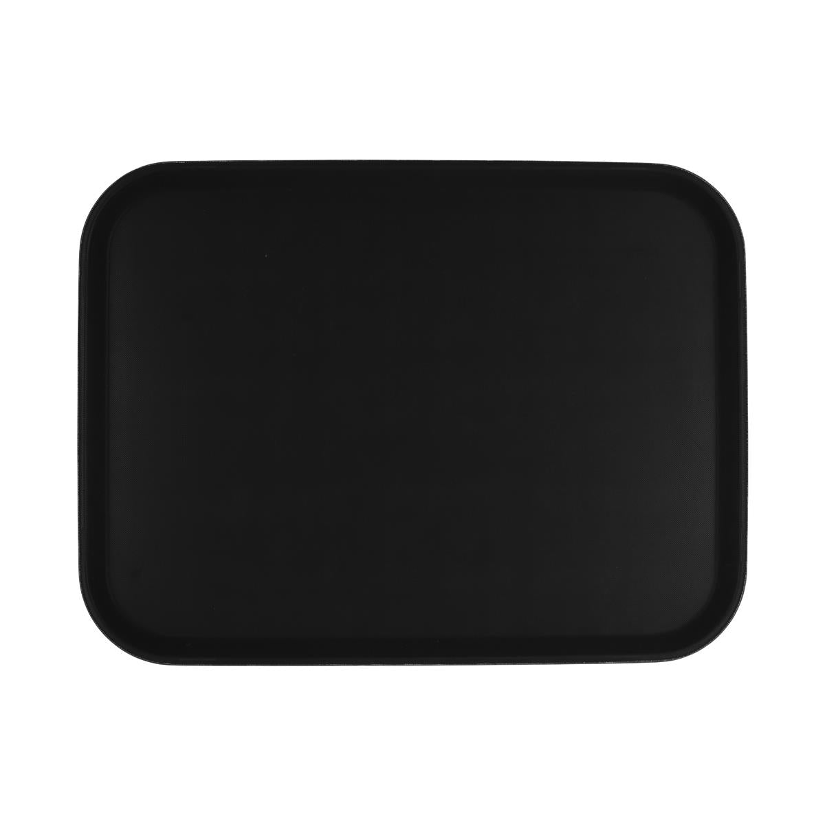 04299 - Chef Inox Rect Tray Non Slip Plastic 405X550Mm Black