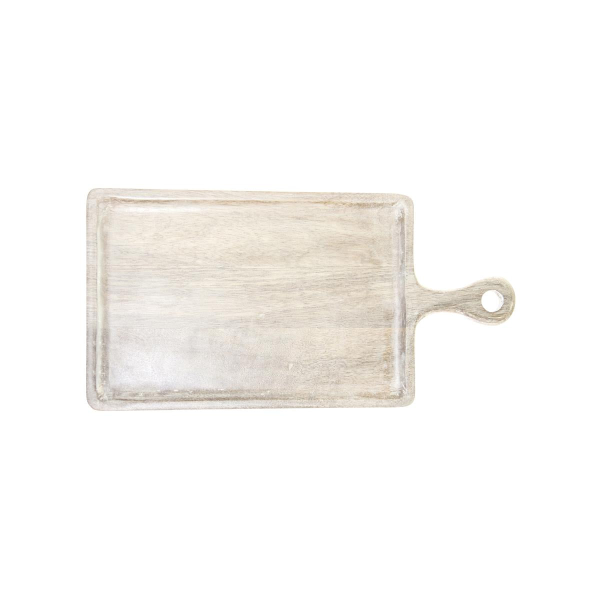 04835 - Chef Inox Rect Serving Board W/Hdl Mangowd 520X700X440Mm Whi