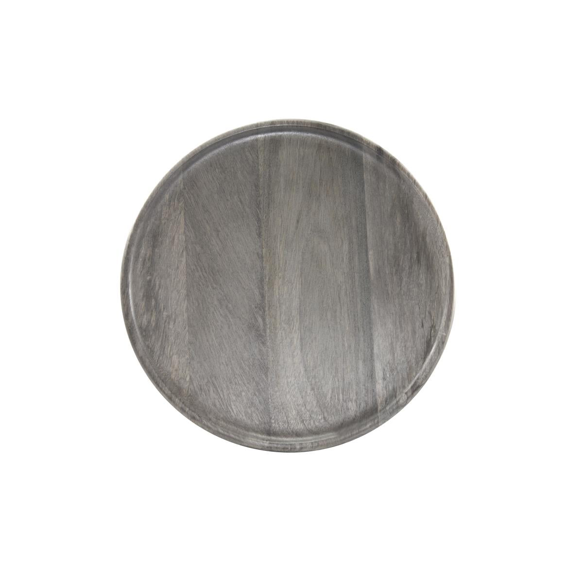4840 - Chef Inox Round Serving Board Mangowood