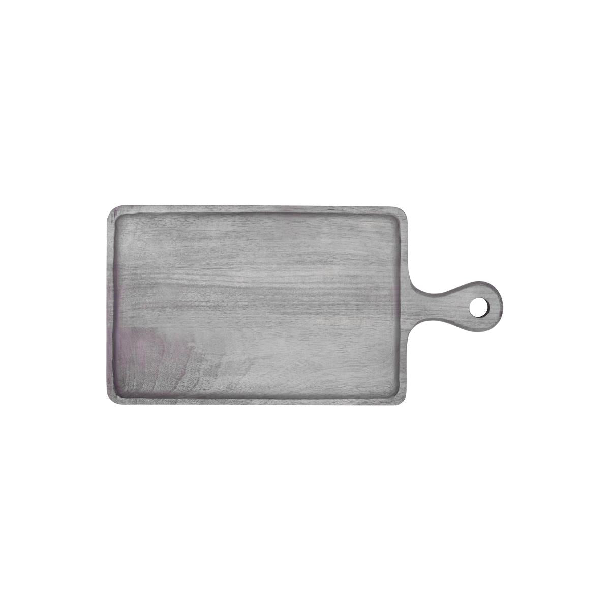 04860 - Chef Inox Rect Serving Board W/Hdl Mangowd 400X200Mm Grey