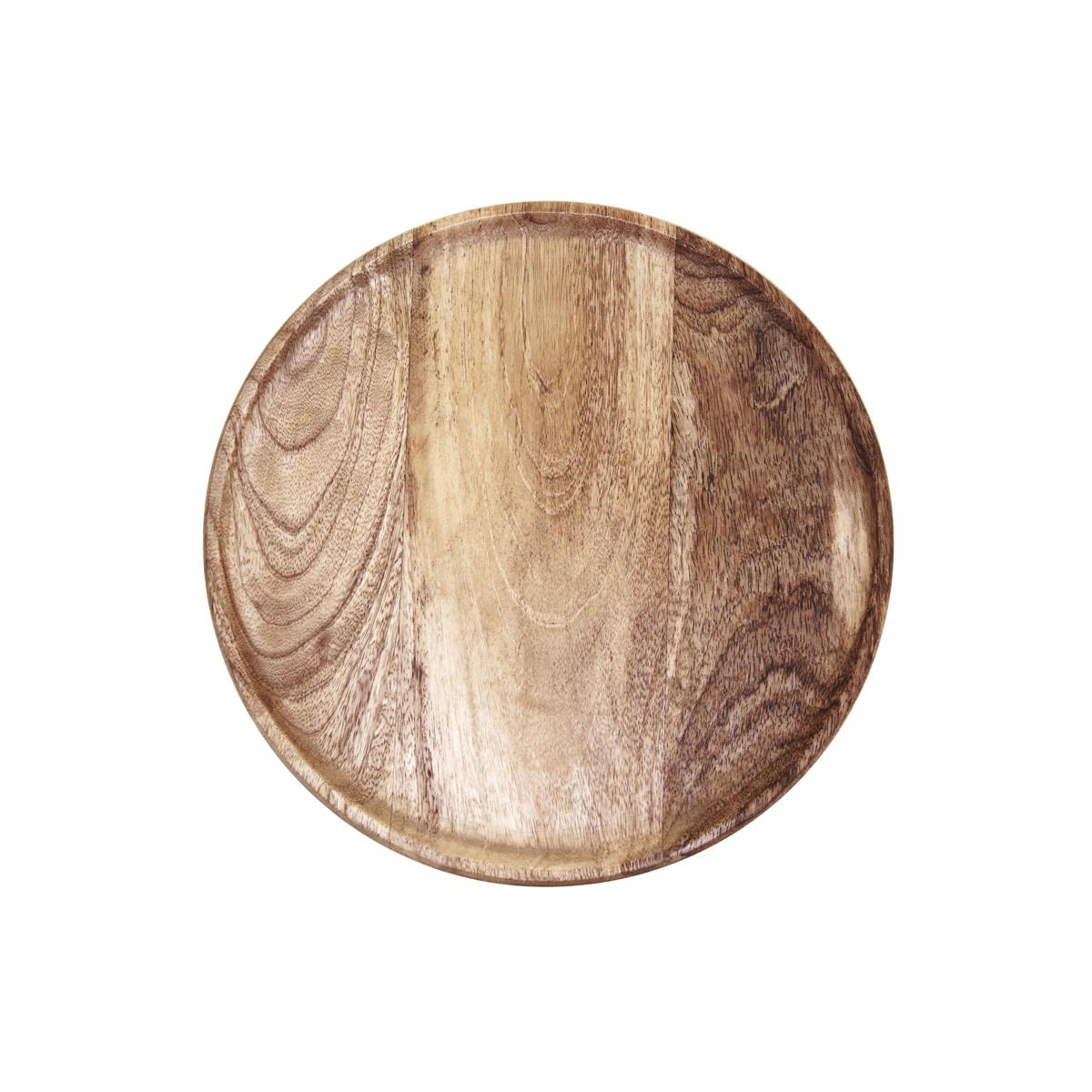 4890 - Chef Inox Round Serving Board Mangowood
