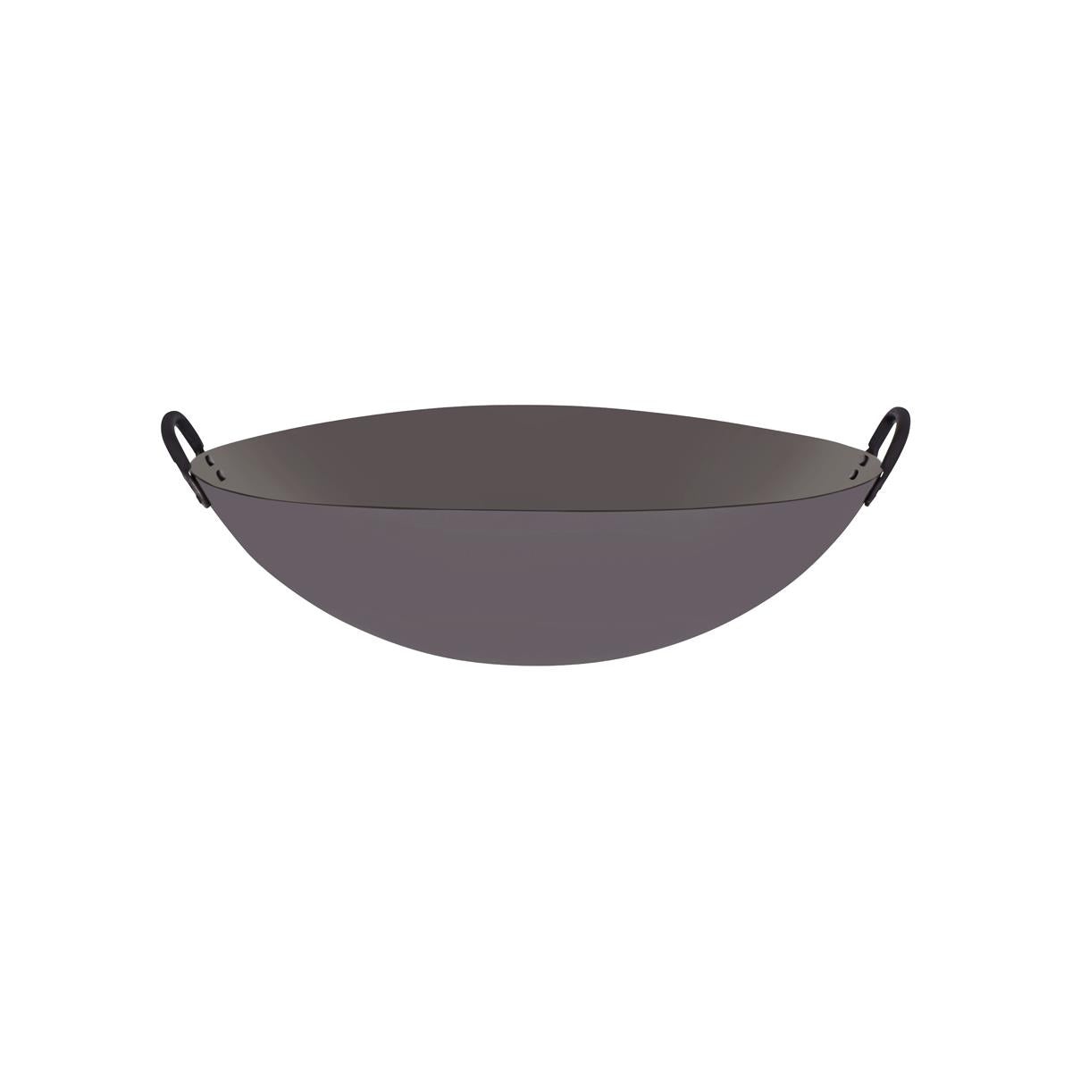 05218 - Chef Inox Wok Cast Iron W/Rnd Bottom & 2 Hdls 450Mm/18"