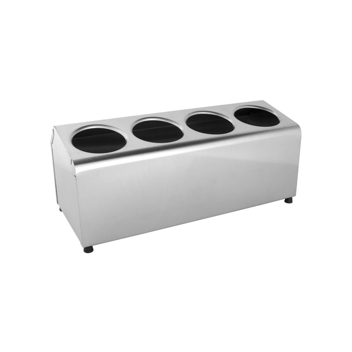 05243 - Chef Inox Cutlery Cylinder Holder S/S 4 Hole 1X4 Dia104Mm