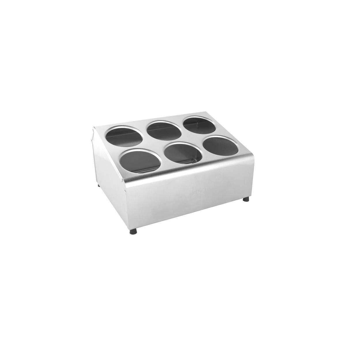 05245 - Chef Inox Cutlery Cylinder Holder S/S 6 Hole 2X3 Dia104Mm