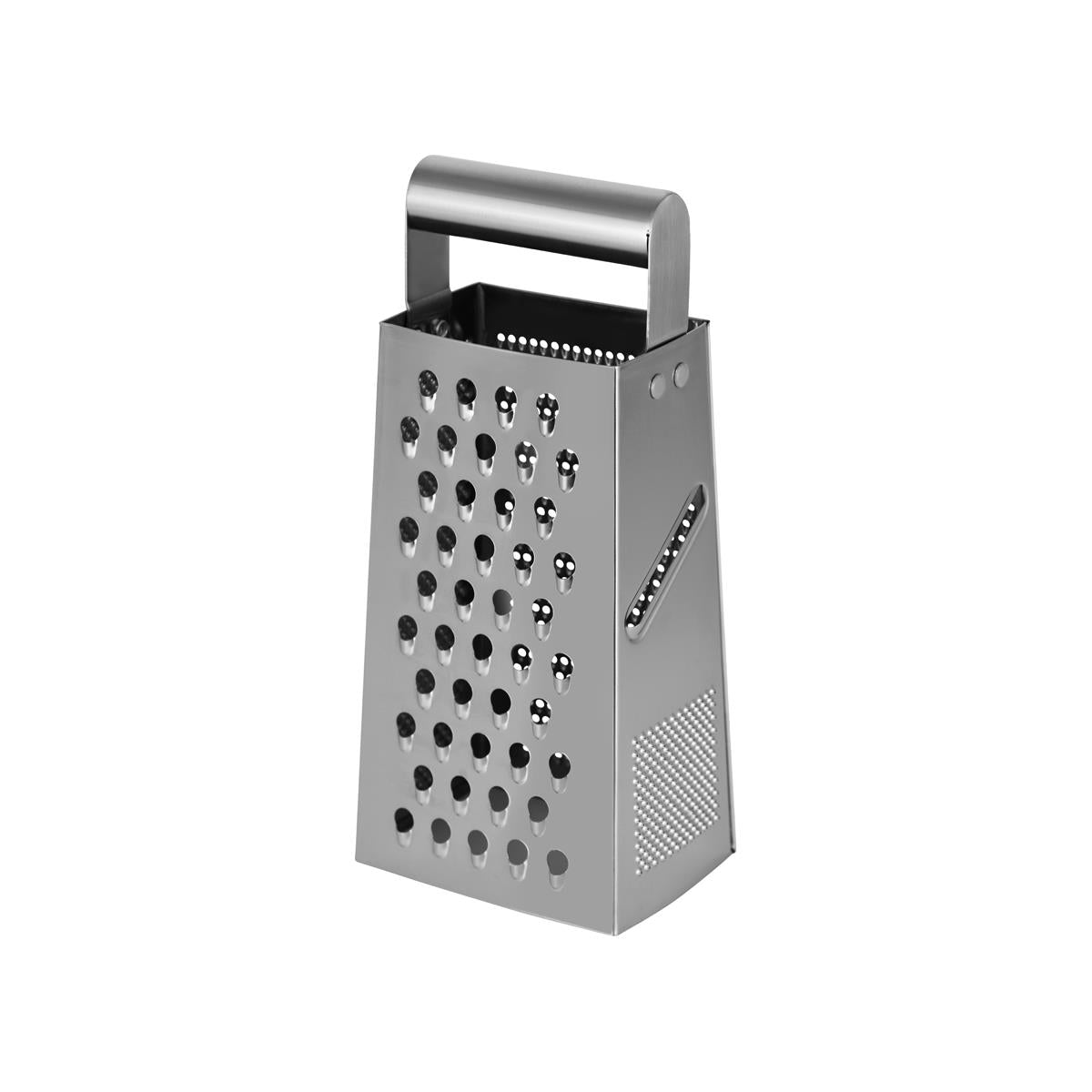 07345 - Chef Inox Grater 4 Sided W/Tube Hdl 18/0 105X75X230Mm