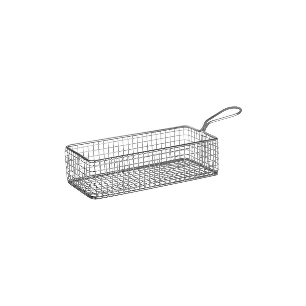 7687 - Rectangular Serving Basket W Hdl Wire (Sold in sets of 6)