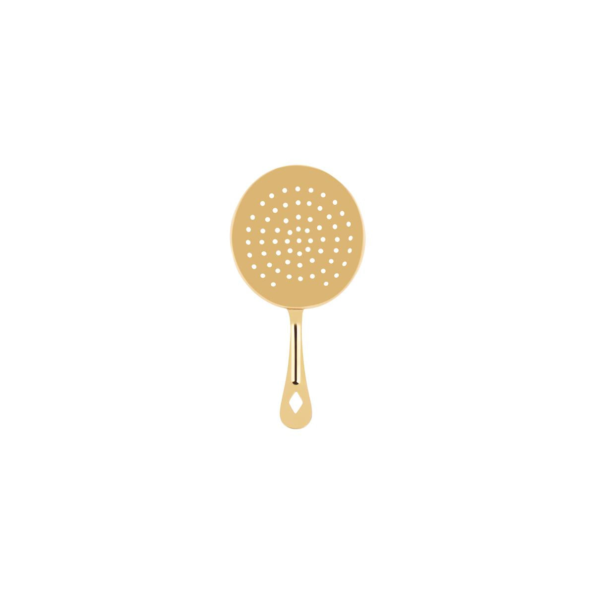 Chef Inox Ice Scoop/Round Julep Perf Gold Plated 80X160Mm