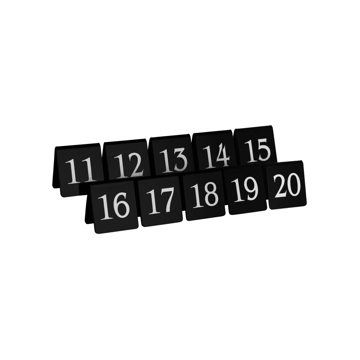08360BS0 - Chef Inox Table Number Set White On Black 75x55mm - Image 2