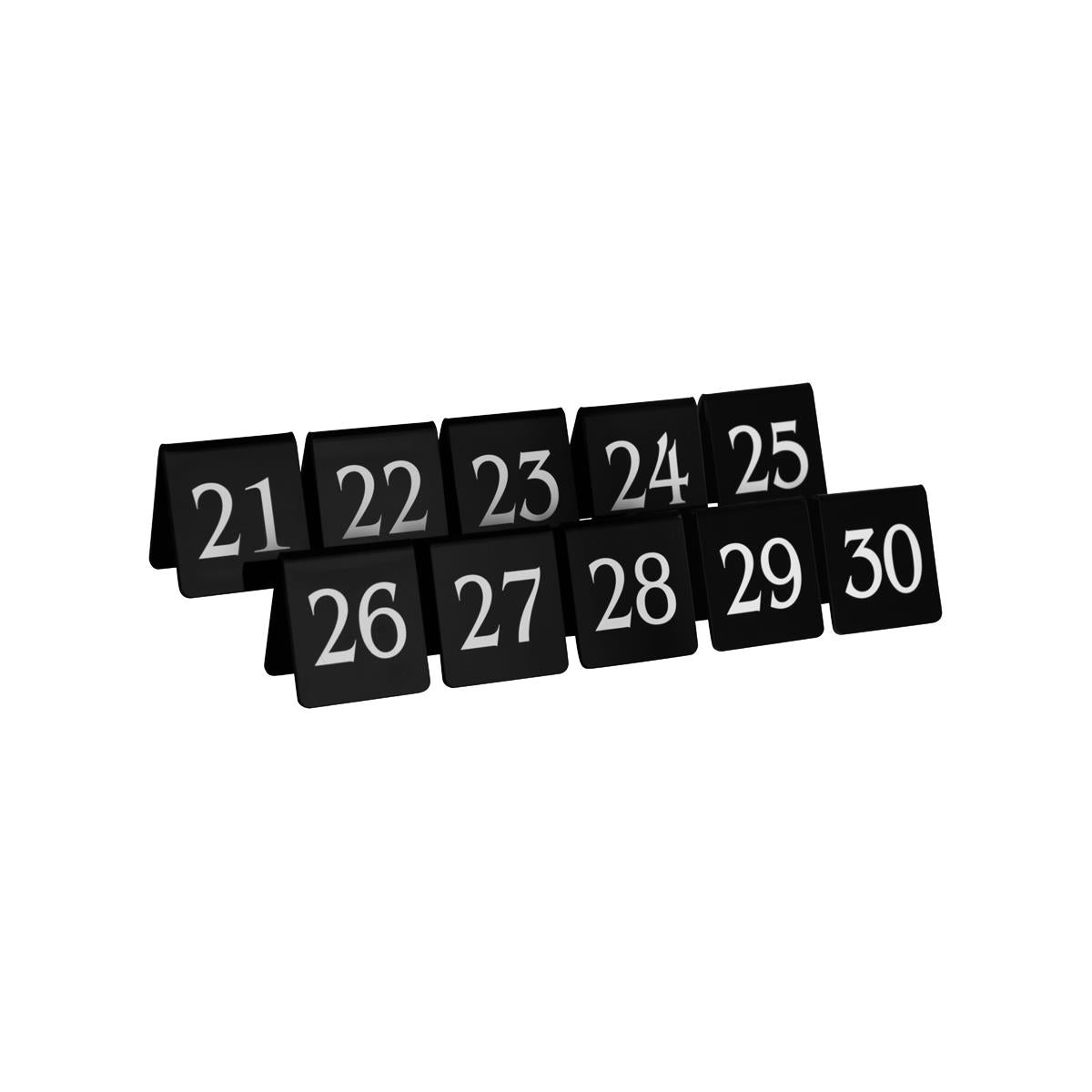 08360BS0 - Chef Inox Table Number Set White On Black 75x55mm - Image 3