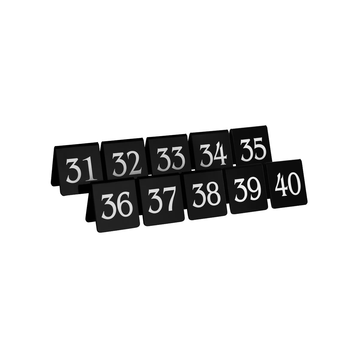 08360BS0 - Chef Inox Table Number Set White On Black 75x55mm - Image 4