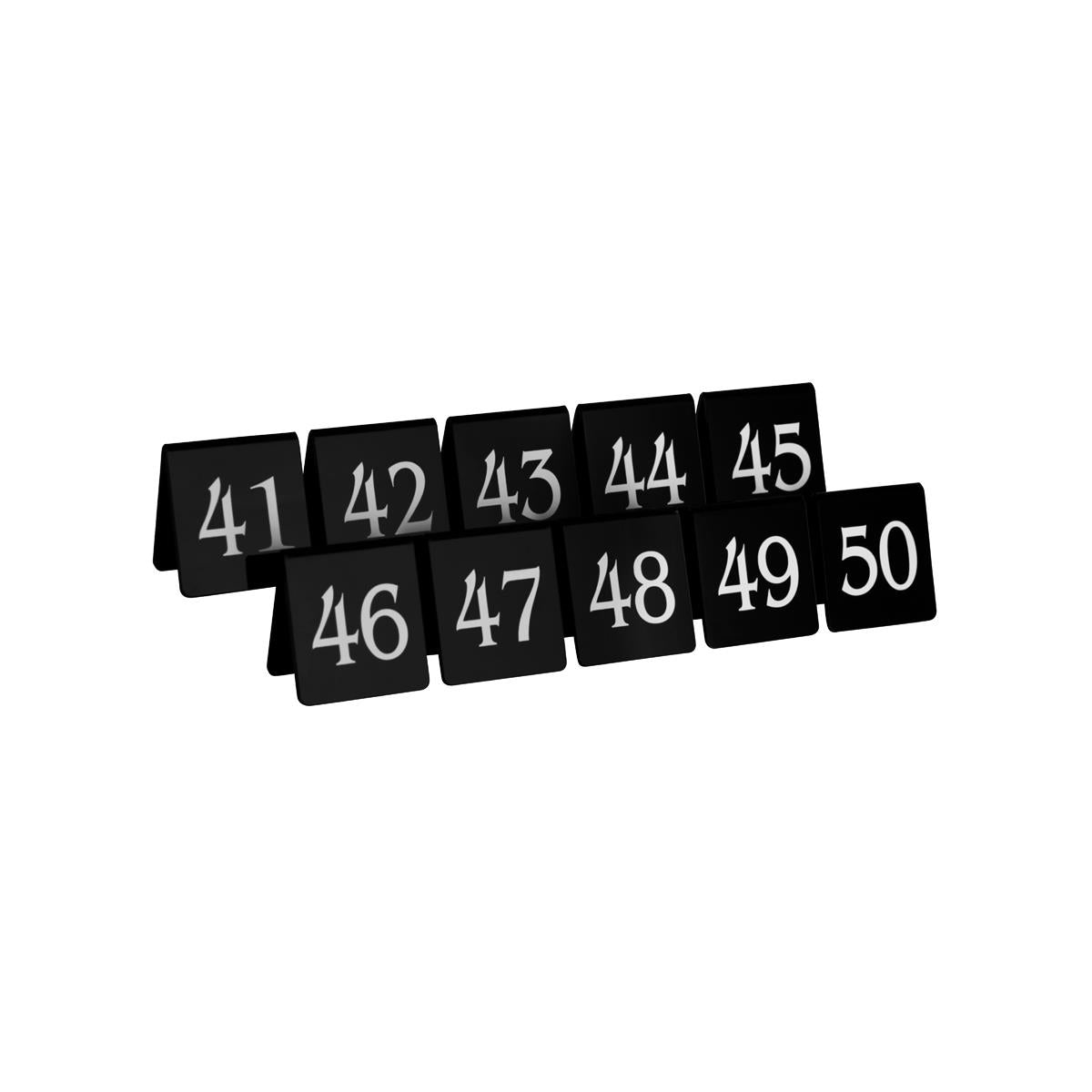 08360BS0 - Chef Inox Table Number Set White On Black 75x55mm - Image 5