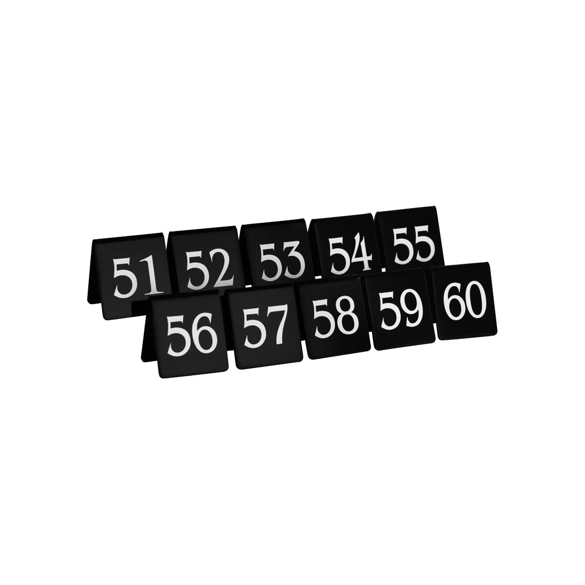 08360BS0 - Chef Inox Table Number Set White On Black 75x55mm - Image 6