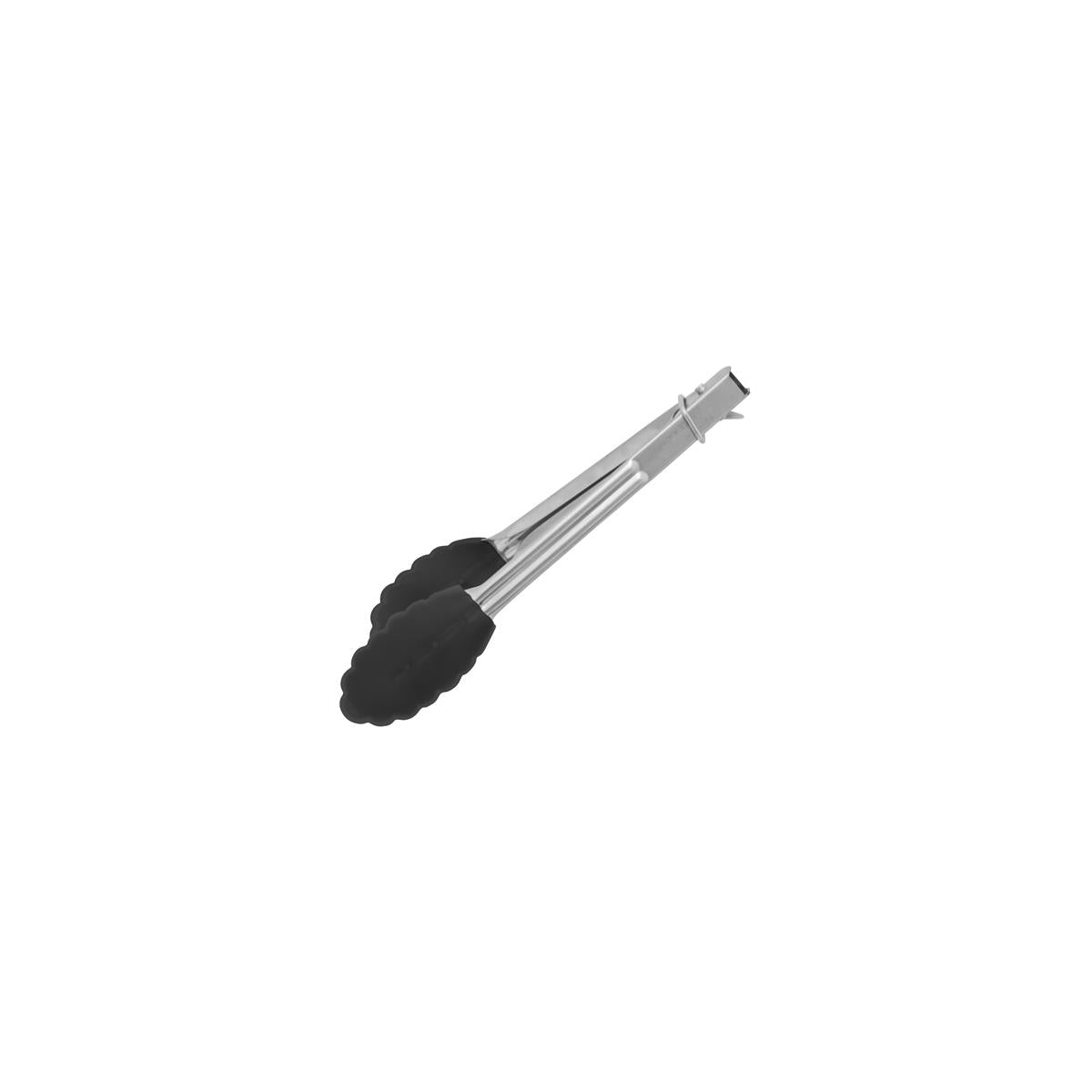 36050-BK - Chef Inox Mini Utility Tong S/S W/Blk Silicone Head 180ml