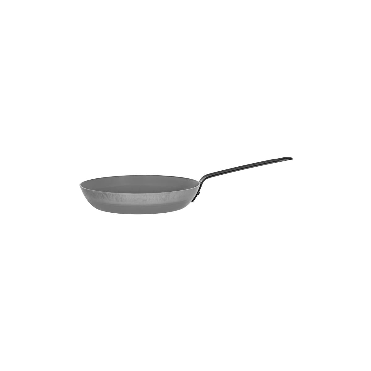 37120 - Chef Inox Round Frypan Black Steel 3.0mm Gauge