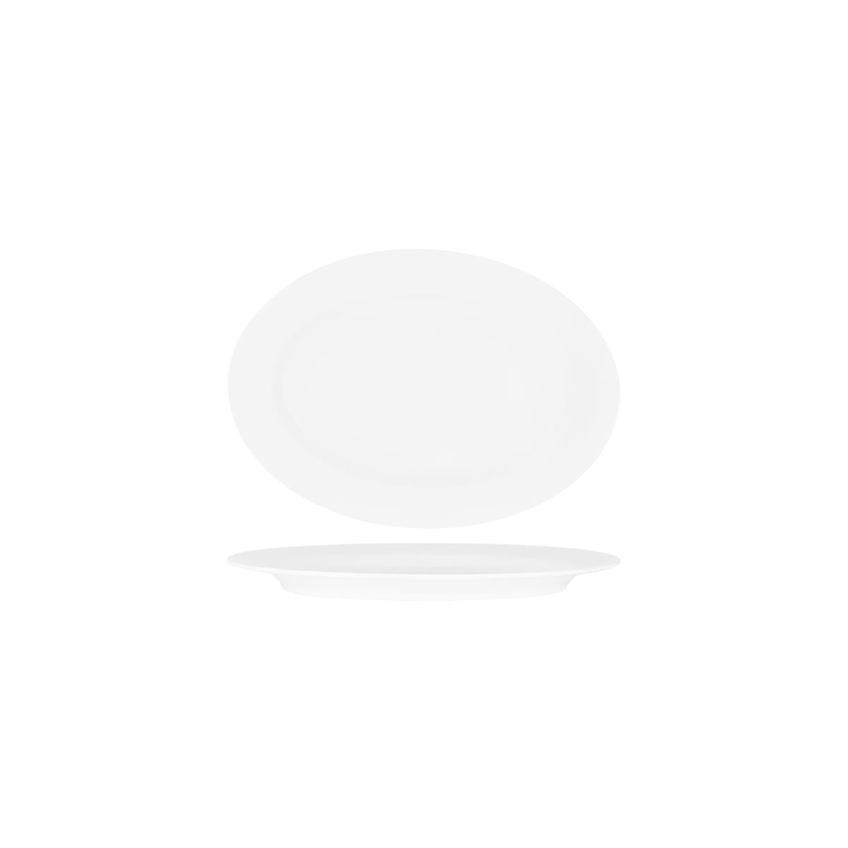Superware Oval Platter Rimmed White (Sold in sets of 12)