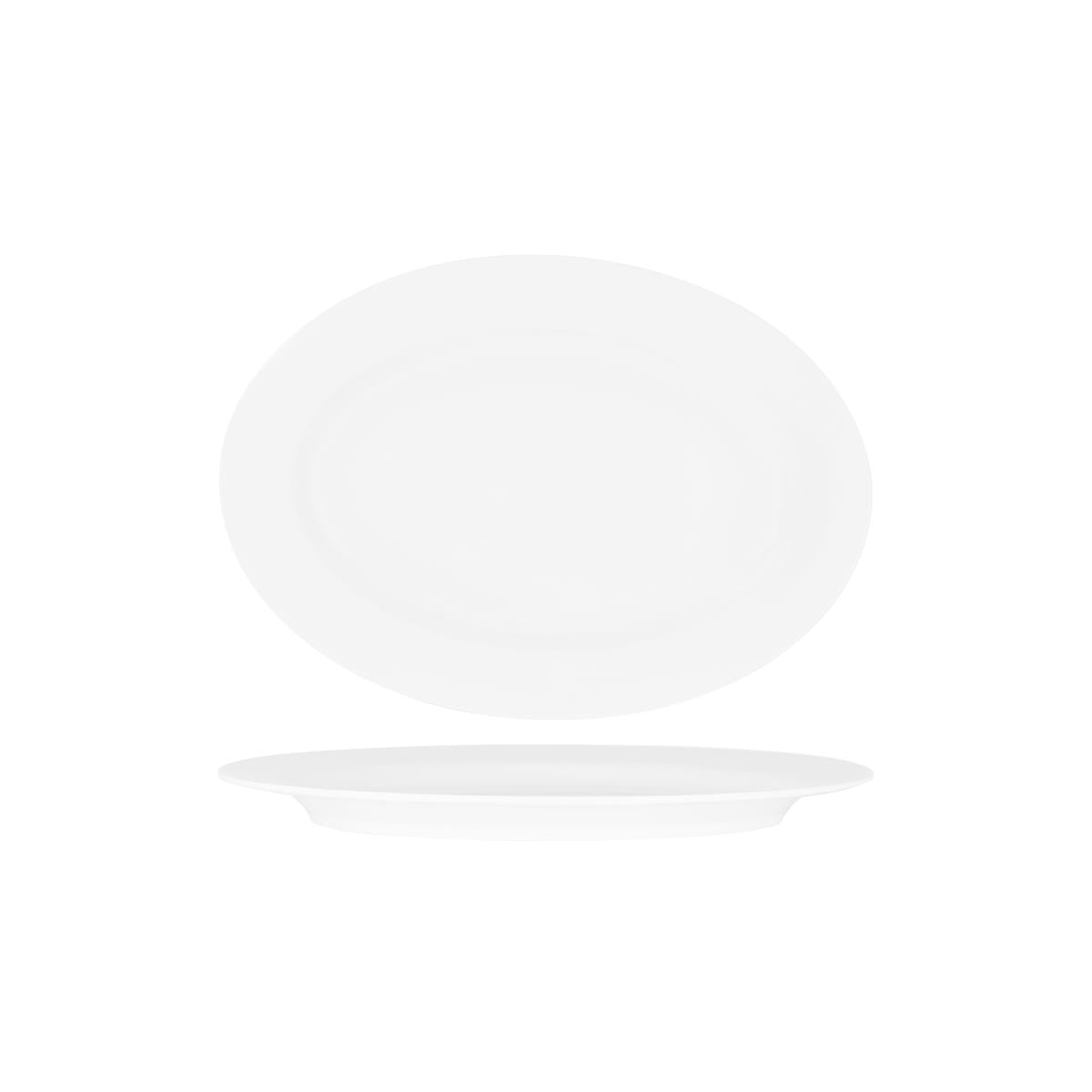 Superware Oval Platter Rimmed White (Sold in sets of 12)