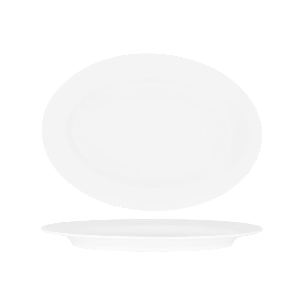 Superware Oval Platter 360Mm Rimmed White (20124)
