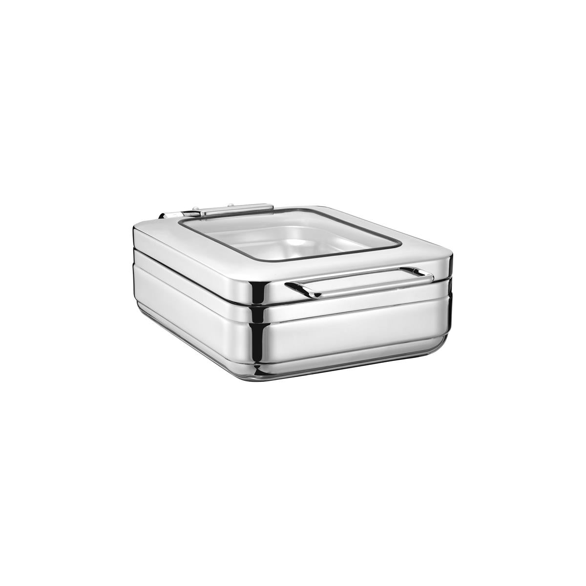 54902 - Chef Inox Rect Induction Chafer W/Glass Lid 1/2 Size