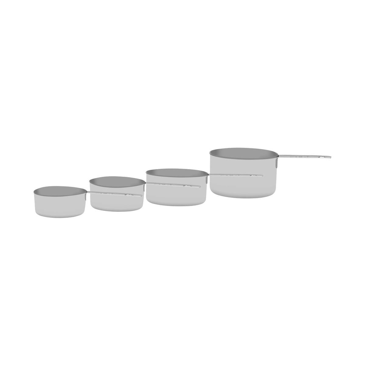 66465 - Chef Inox Measuring Cup Set 4Pc S/S 60/80/125/250ml