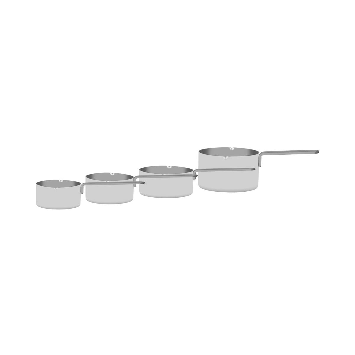 66466 - Chef Inox Measuring Cup Set 4Pc 18/10 60/80/125/250ml