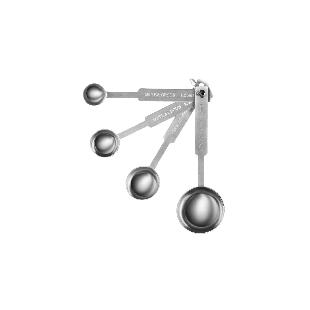 66468 - Chef Inox Measuring Spoon Set 4Pc 18/8 1.25/2.25/5/15ml