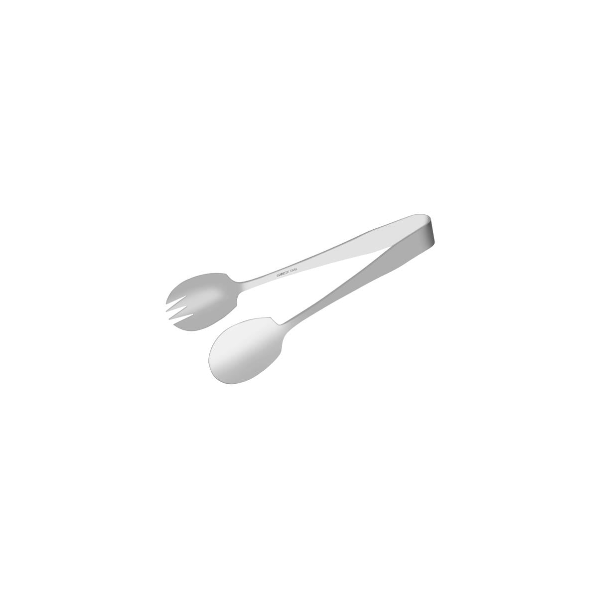 70202 - Chef Inox Elite Stainless Steel Salad Tongs 240mm | Professional Heavy-Duty Kitchen Serving Tongs