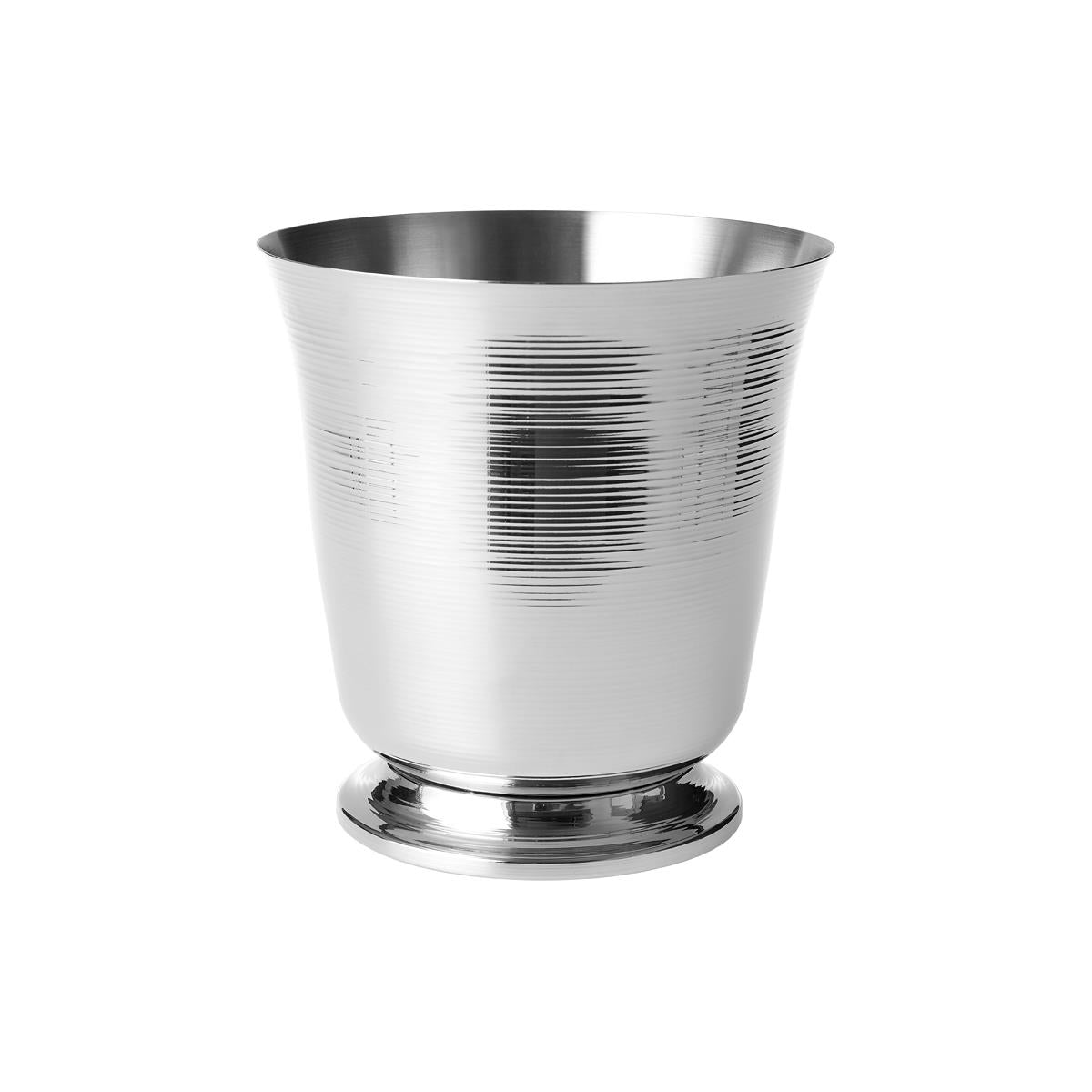 70386 - Chef Inox Rib Wine Bucket 1Btl Footed 18/10 220x230mm