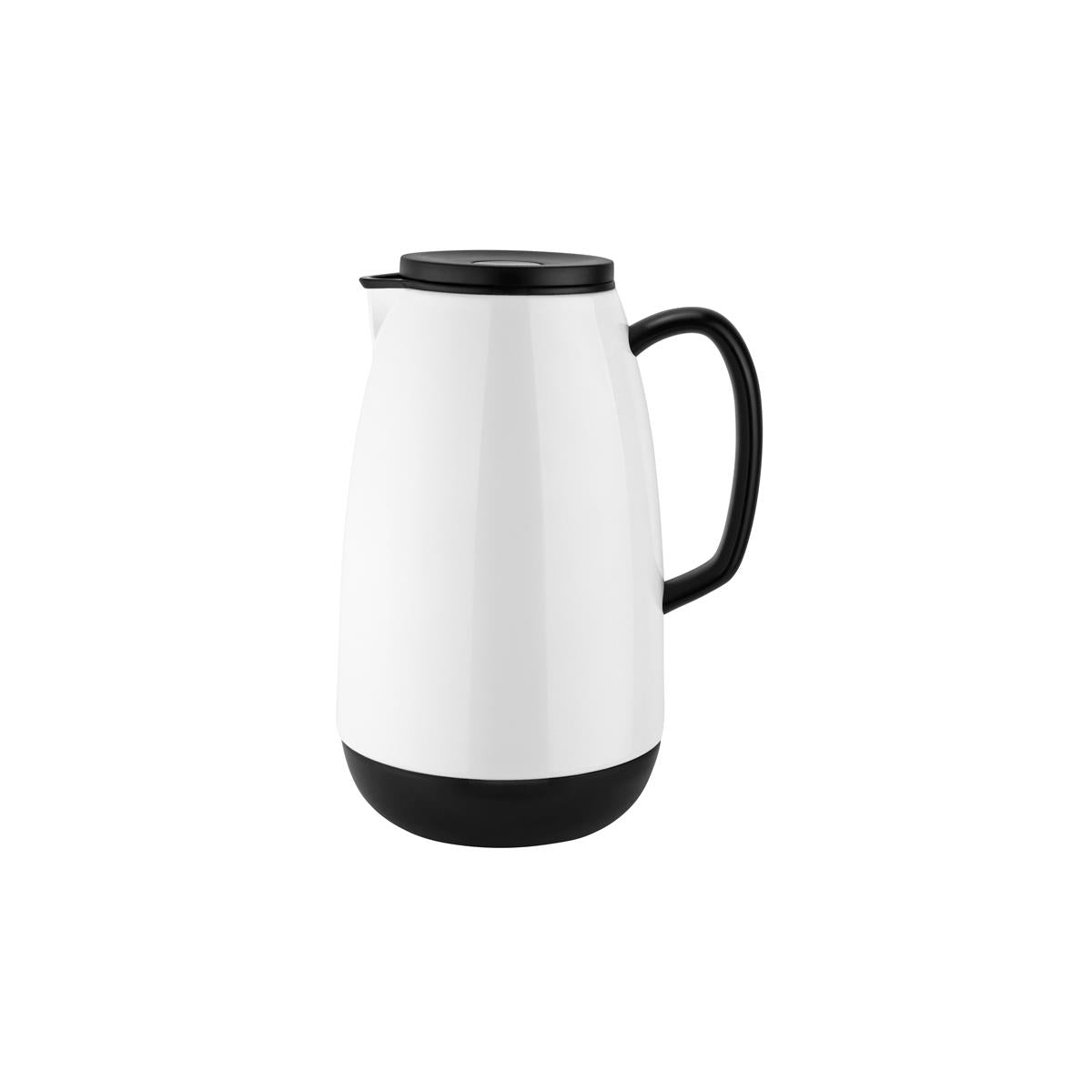 71220 - Chef Inox Event Jug W/Glass Insert Push Lid Whi 255mm