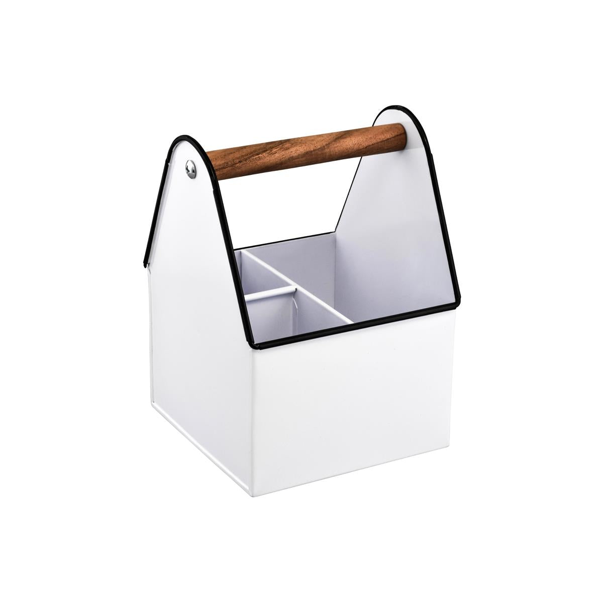 Chef Inox Coney Is Utensil Caddy 3-Comp Wdhdl 170X230Mm Whi