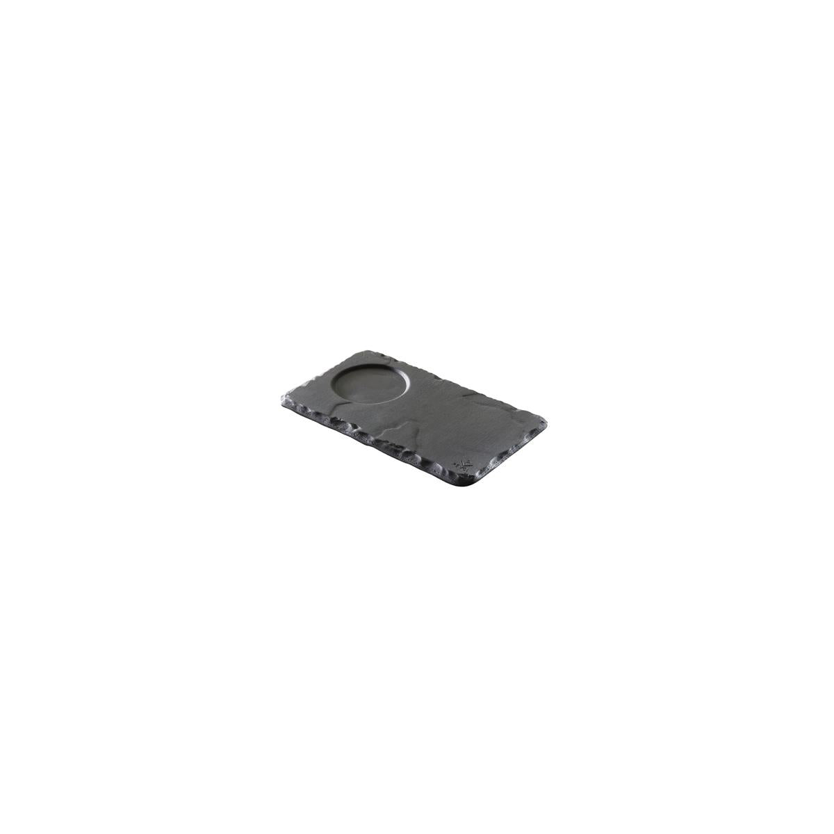 93700 - Revol Basalt Tray W/Well 140x80mm Slate (Sold in sets of 6)