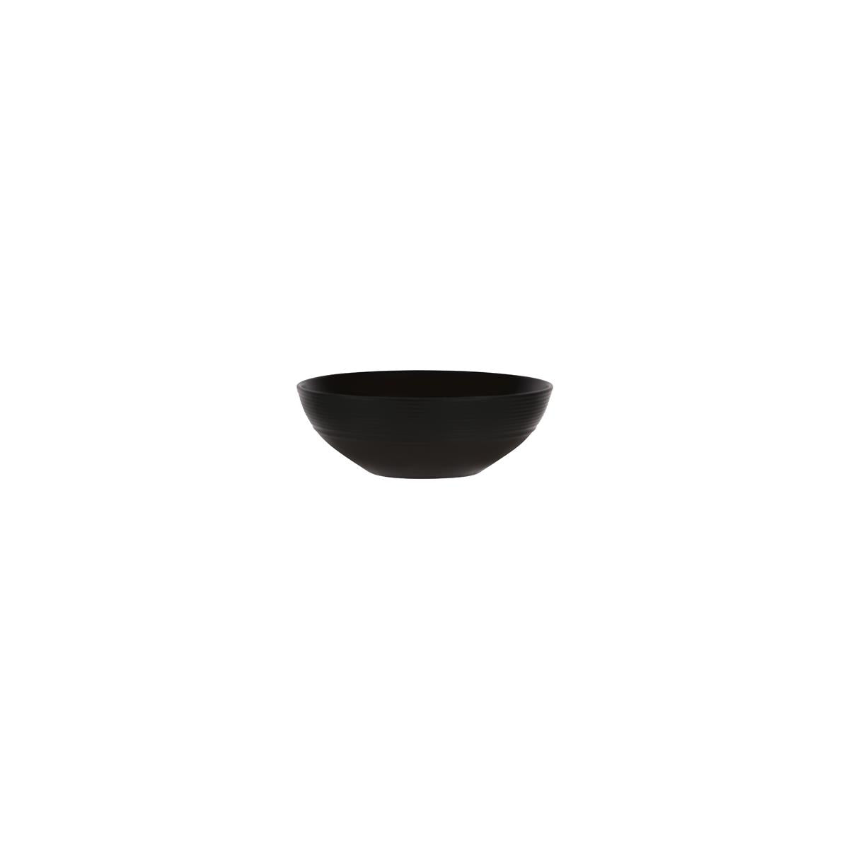 97443 - Rimmed Cereal Bowl 165mm Aura Matt Black (923116) (Sold in sets of 6)