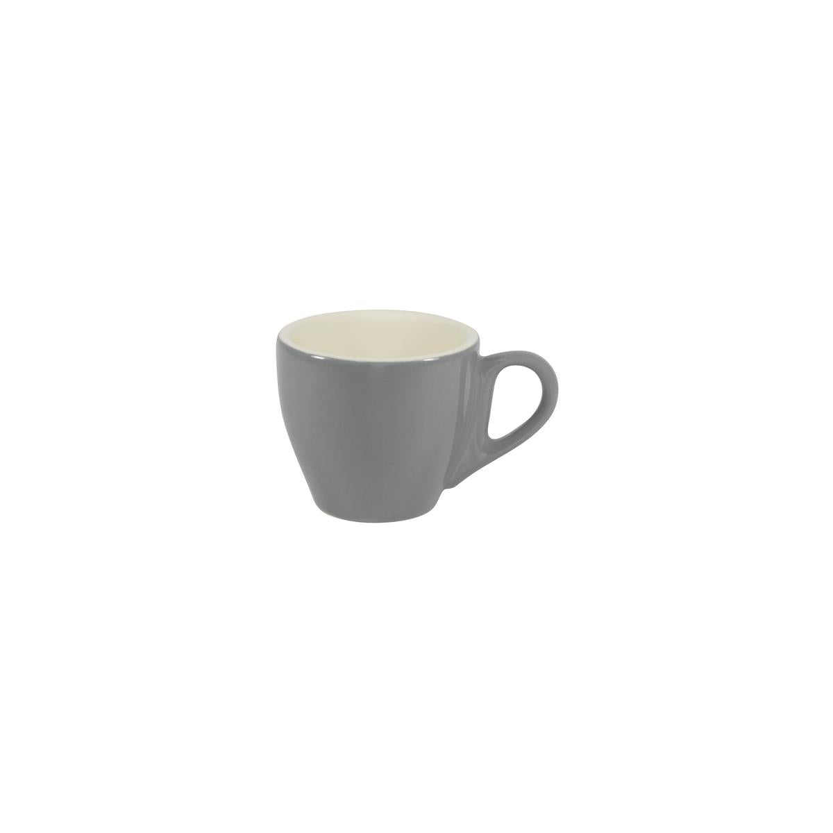 Brew-French Grey/White Espresso Cup 90ml (Sold in sets of 6)