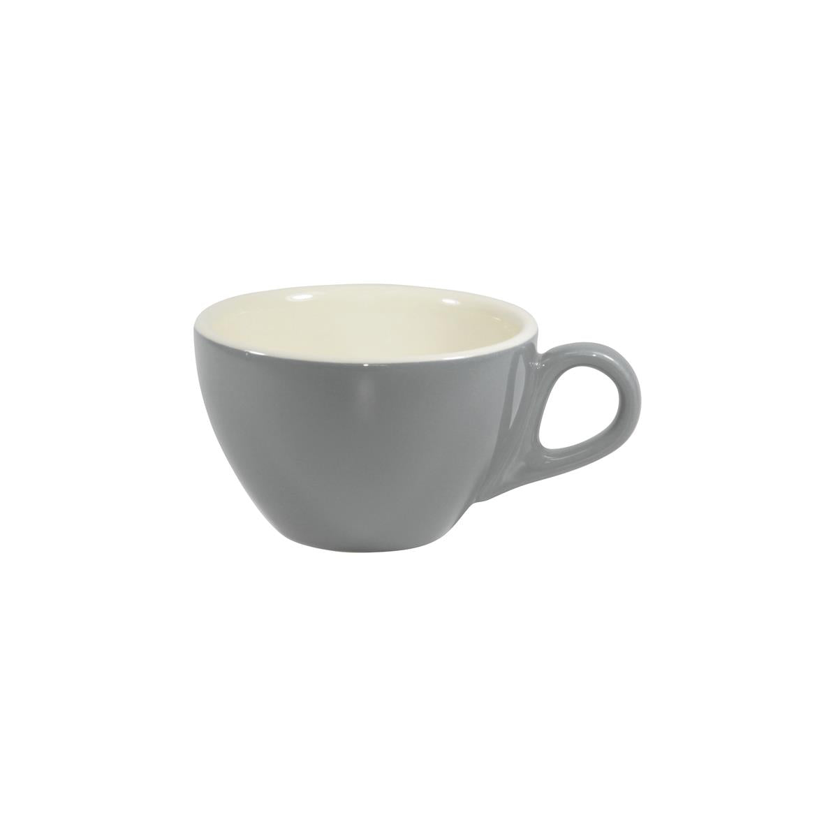 Brew-French Grey/White Latte Cup 280ml (Sold in sets of 6)