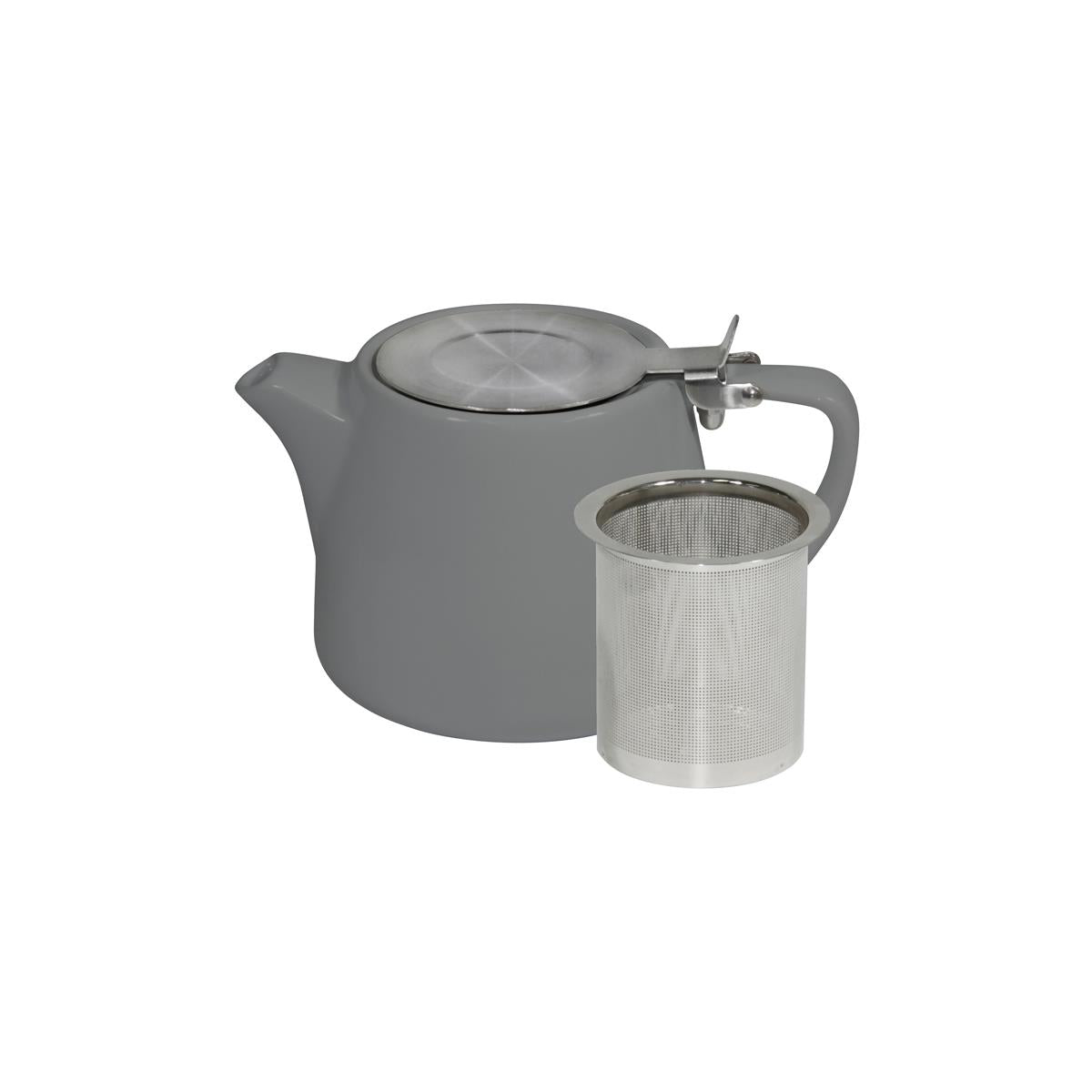 BW0560 - Brew-French Grey Stackable Teapot 500ml Ss Infuser/Lid