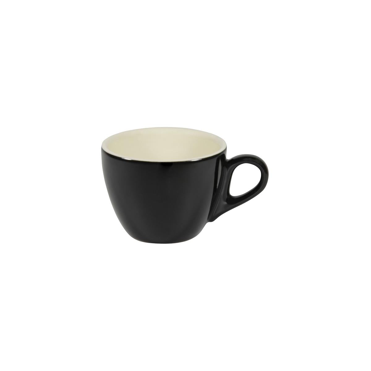 Brew-Onyx/White Large Flat White Cup 220ml (Sold in sets of 6)